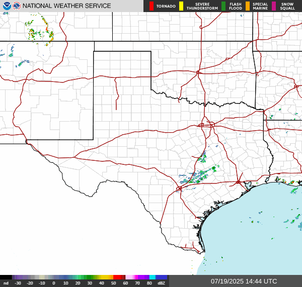 Weather radar map